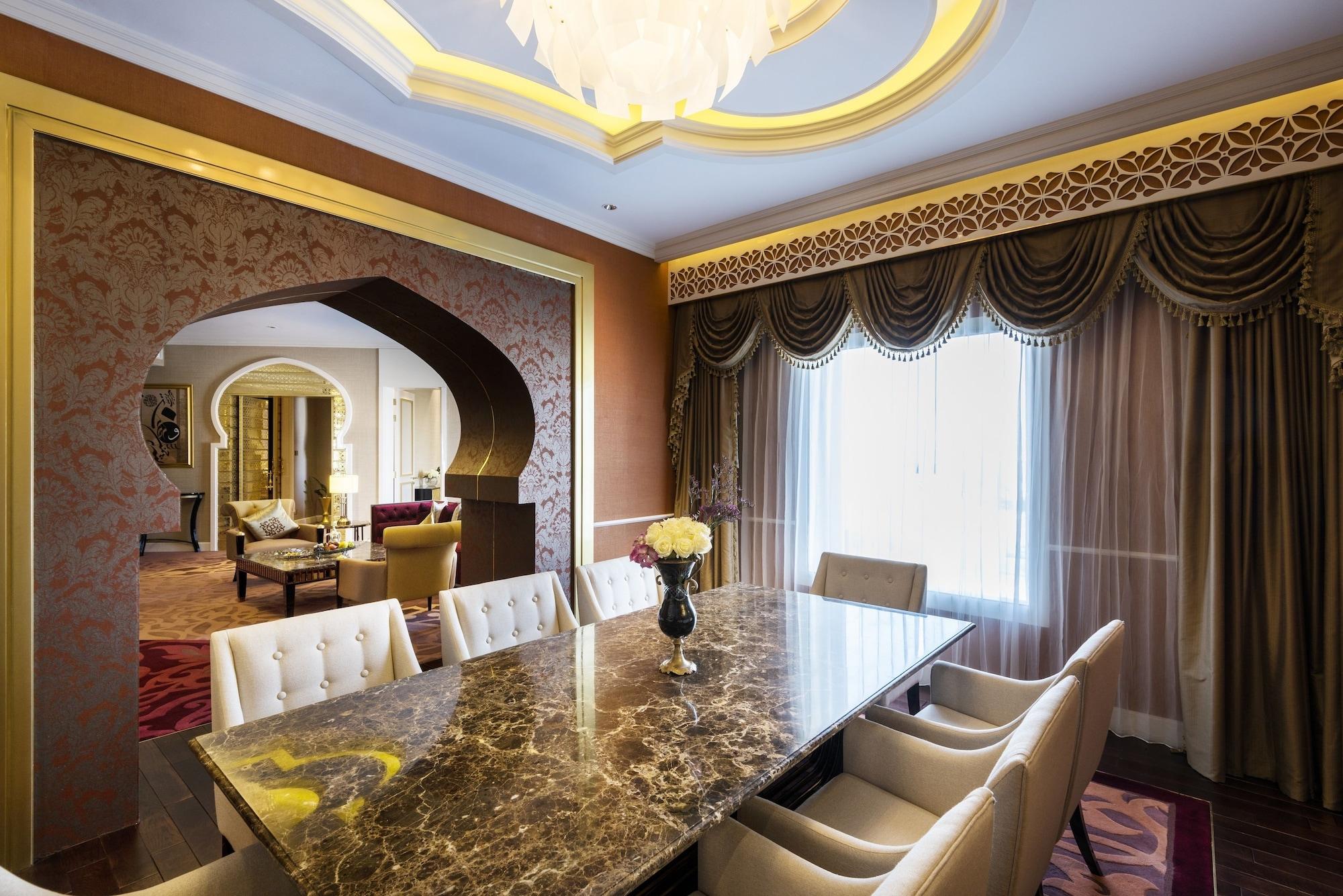 Ezdan Palace Hotel Doha Exterior foto A 3D rendering of a dining room